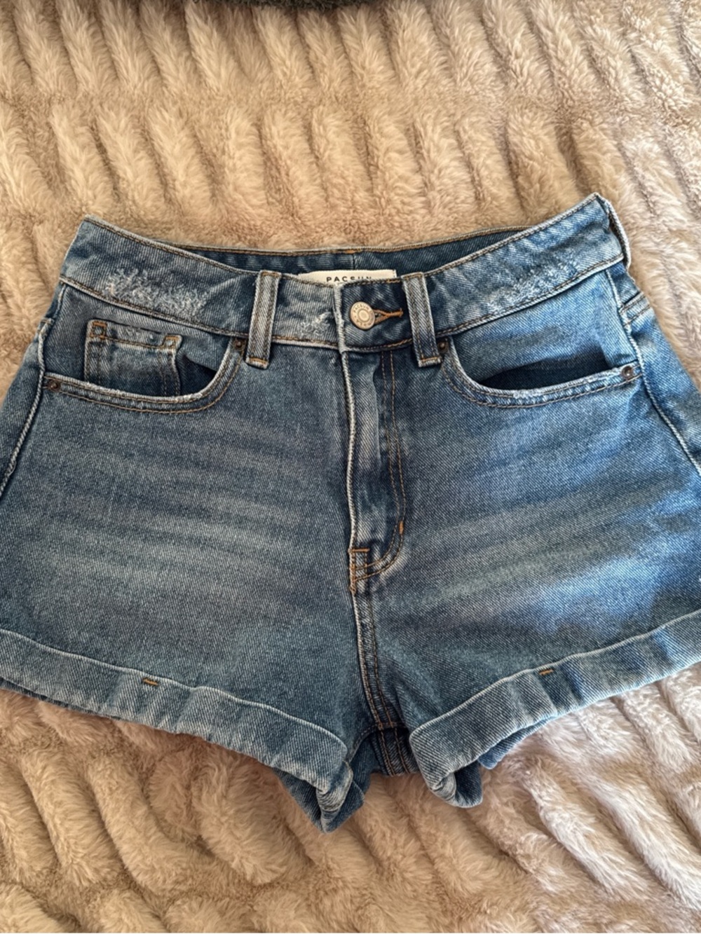 PacSun Mid Wash Denim Shorts